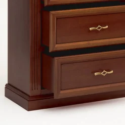 Hochkommode in Walnussbraun - Dramos