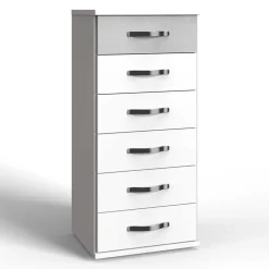 Hochkommode in Weiß & Beton Optik - Hotti