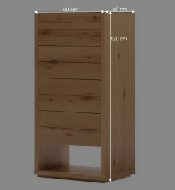 Hochkommode mit vier Schubladen und Fach - Algaro