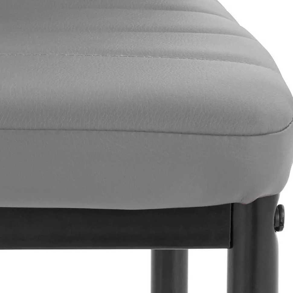 Hochlehner Essstuhl in Grau & Schwarz - Padru (4er Set)