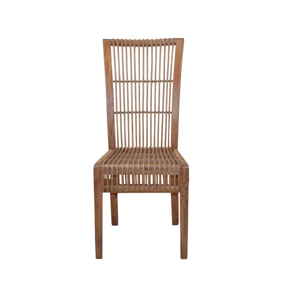 Hochlehner Rattanstuhl in Braun - Tiploma (2er Set)