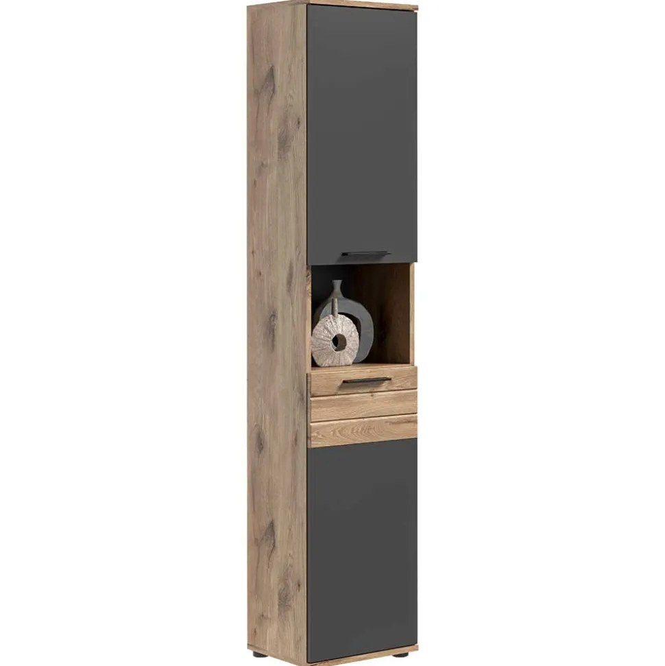 Hochschrank fürs Bad - 2-türig & Fach & Schublade - Depart