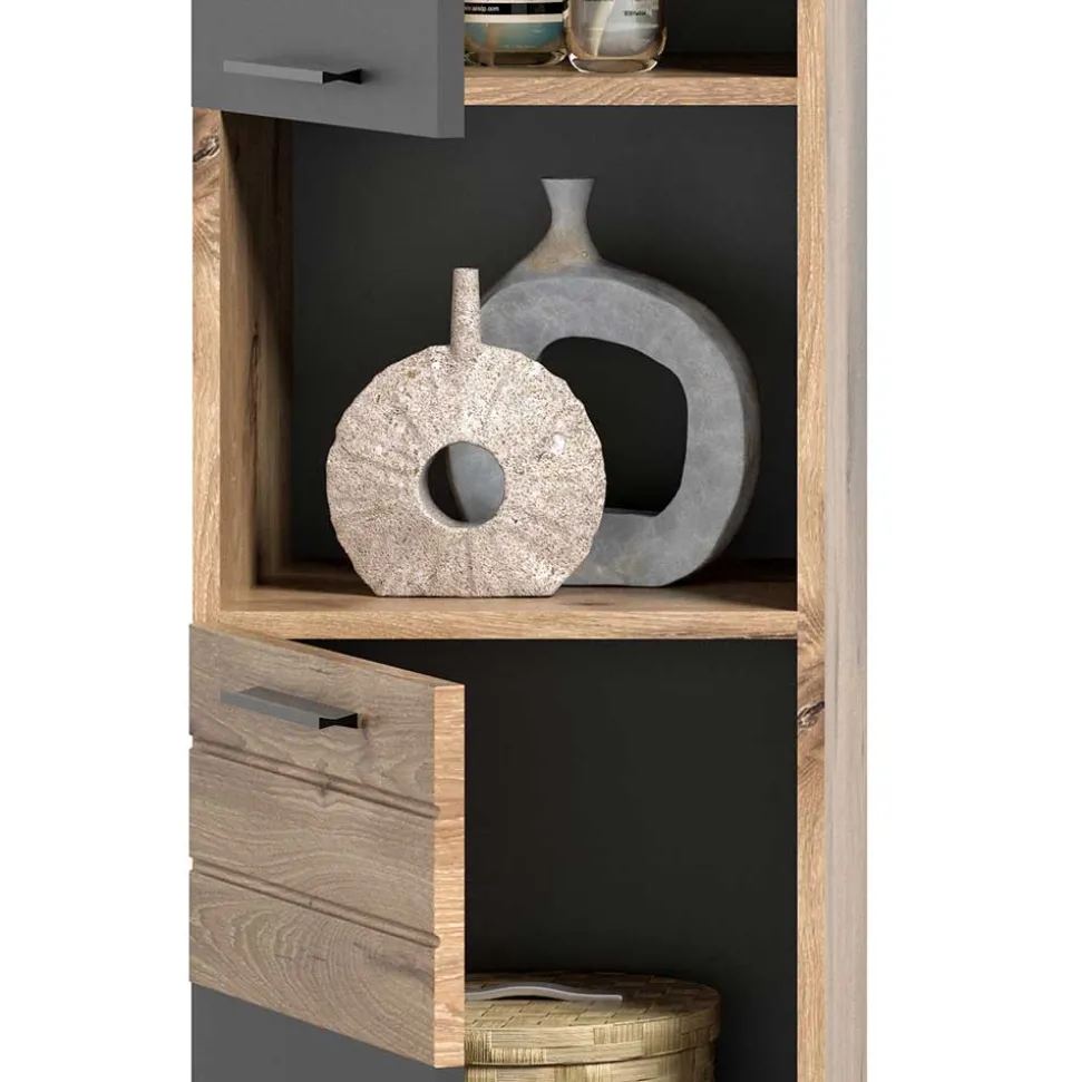 Hochschrank fürs Bad - 2-türig & Fach & Schublade - Depart