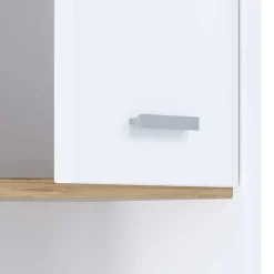 Hochschrank fürs Badezimmer in Weiß & Honig Wildeiche - Luzern