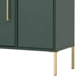 Hochschrank in Dunkelgrün & Gold - Aqua