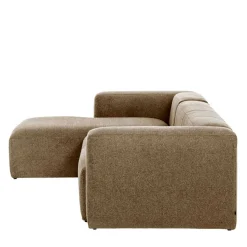 Hochwertige Chenille Eckcouch in Beige - Crotone