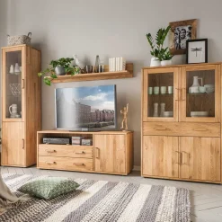 Hochwertige Wohnzimmer Möbel in Eiche - Teano (vierteilig)