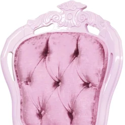 Hochwertiger Barock Polsterstuhl in Rosa Samt - Casna