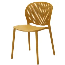 Hochwertiger Gartenstuhl Tila aus Kunststoff Gelb (4er Set)