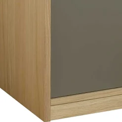 Hochwertiger Schreibschrank in Beigegrau & Eiche - Liaria