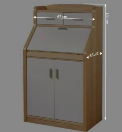 Hochwertiger Sekretär in Creme & Buche - Rayn