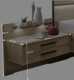 Hochwertiges Schlafzimmer Set mit LED - Licruva (vierteilig)