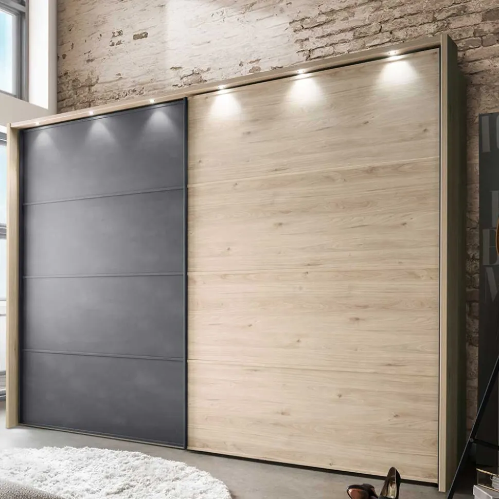 Hochwertiges Schlafzimmer Set mit LED - Licruva (vierteilig)