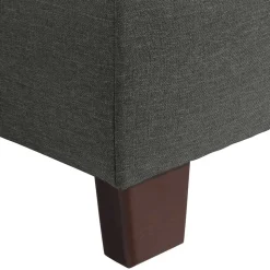 Hocker in Anthrazit und Nussbaum Braun - Classimo