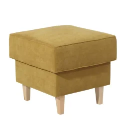 Hocker in Gelb Veloursstoff - Tablon