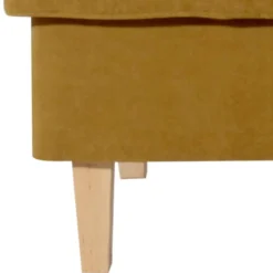 Hocker in Gelb Veloursstoff - Tablon