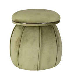 Hocker in Oliv Grün mit Dunkelgrau - Enlino