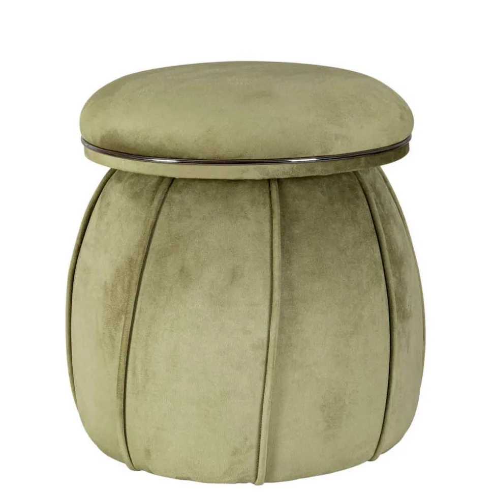 Hocker in Oliv Grün mit Dunkelgrau - Enlino