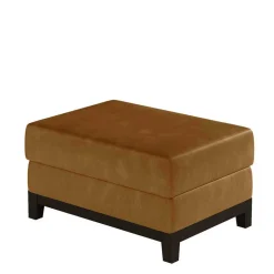 Hocker in Senfgelb Samtbezug - Satira