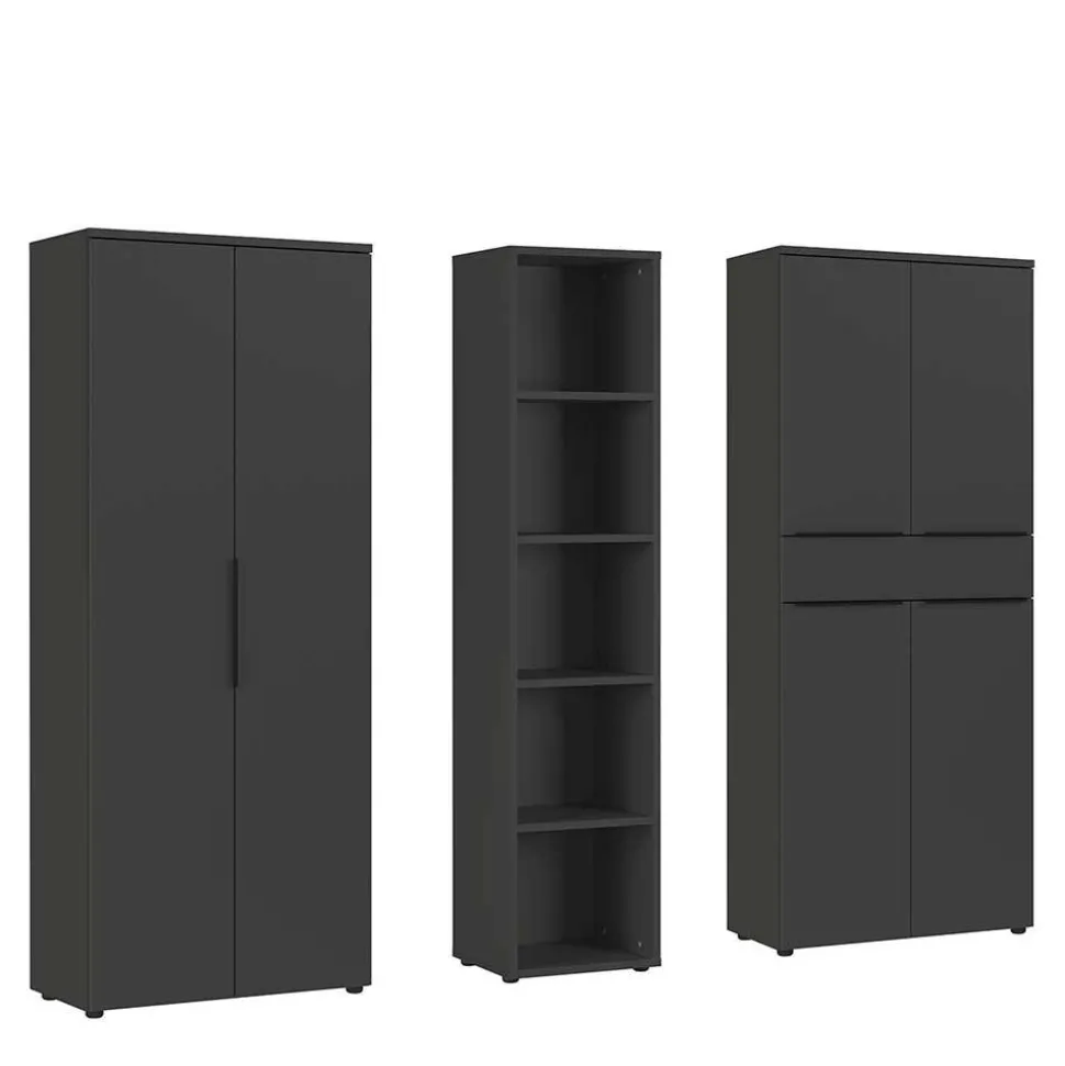 Hohe Büroschränke & Regal Kombination - Tila (dreiteilig)