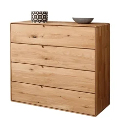 Hohe Holzkommode aus Wildeiche Massivholz - Darcona