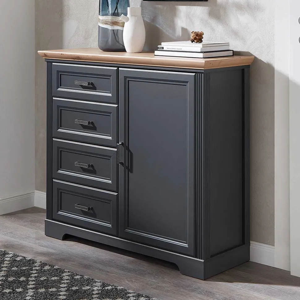 Hohe Kombi-Kommode in Dunkelgrau - Joe