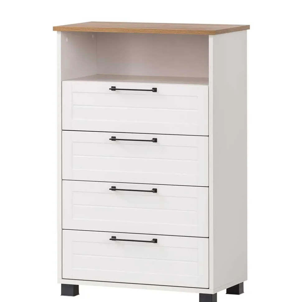 Hohe Kommode mit Fach & vier Schubladen - Goliat