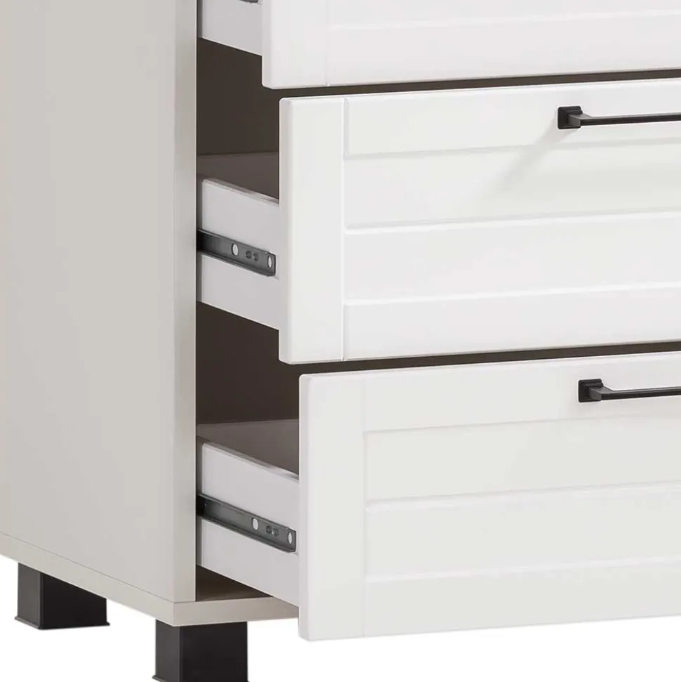 Hohe Kommode mit Fach & vier Schubladen - Goliat