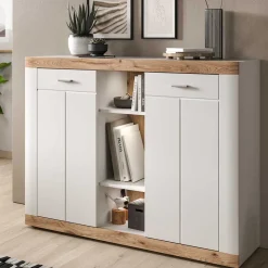 Hohe Kommode mit zwei Türen & drei Fächern - Hihat