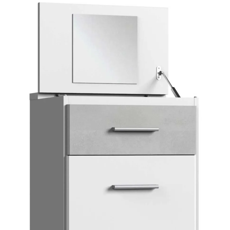 Hohe Schminkkommode mit Spiegel im Deckel - Orsidio