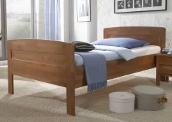 Hohes Bett Florentina aus Buche Massivholz