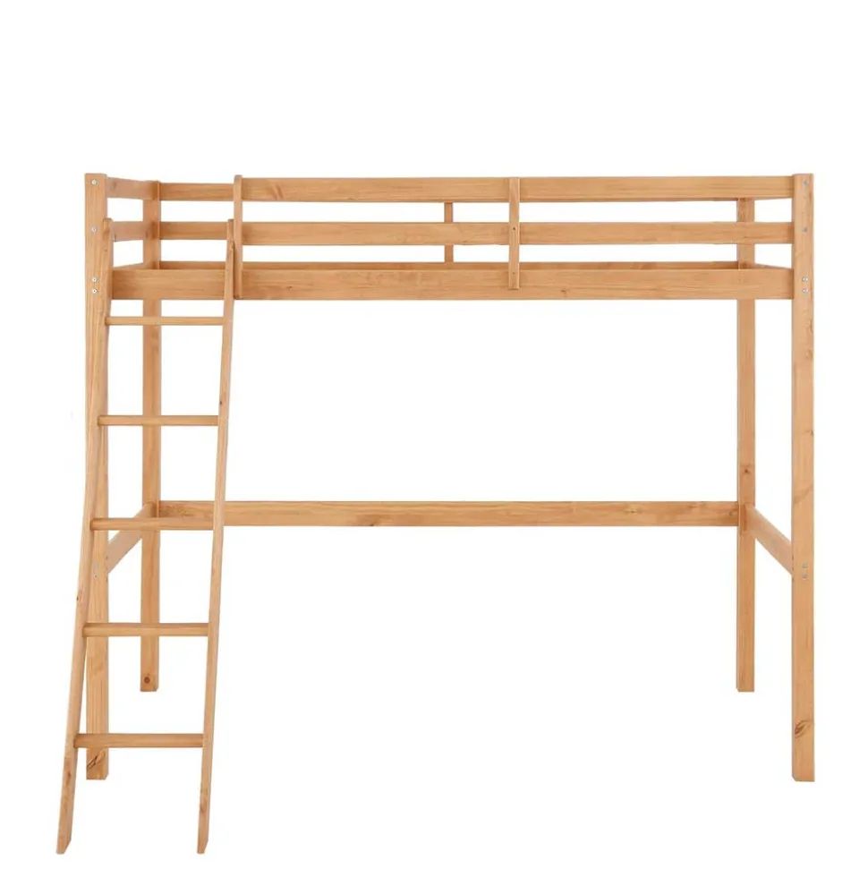 Hohes Hochbett aus Kiefer Massivholz - Usavina