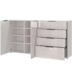 Hohes Sideboard in Hellgrau - Aquara