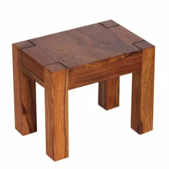 Holz Beistelltisch 3er-Set Hoslo aus Sheesham massiv (dreiteilig)