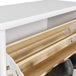 Holz Dielenmöbel in Weiß gewachst - Oranias (vierteilig)