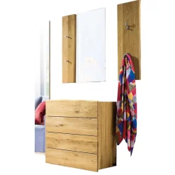 Holz Garderoben Set aus Eiche - Avidora (vierteilig)