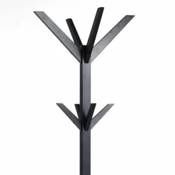 Holz Garderobenständer in Schwarz lackiert - Geskan