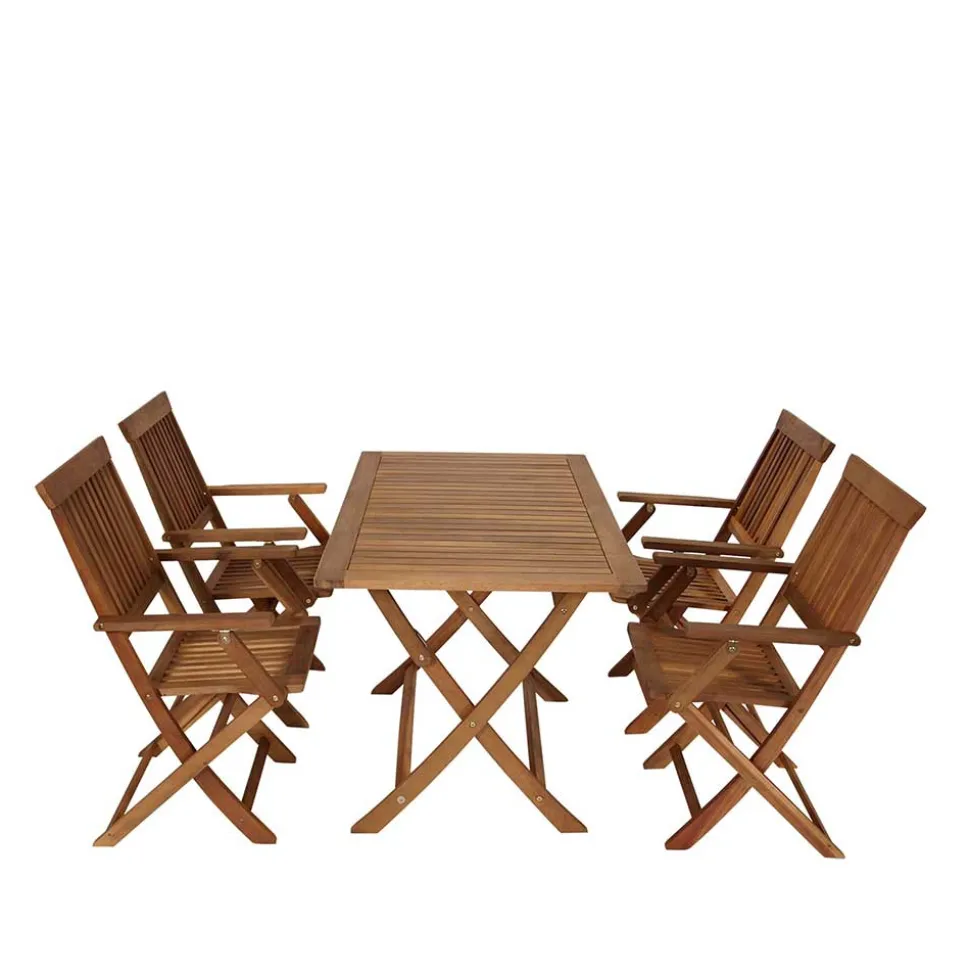 Holz Garten Sitzgruppe klappbar - Palma (fünfteilig)