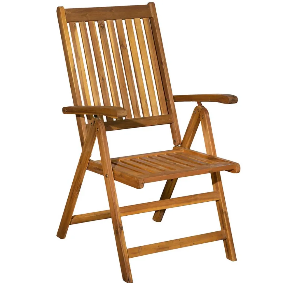 Holz Gartenstuhl mit hoher Lehne - Cara (2er Set)