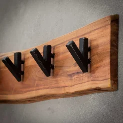 Holz Hängegarderobe mit Baumkante - Isnios