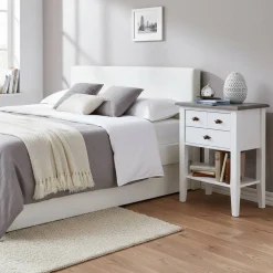 Holz Kommode Mirandesca in Weiß Grau