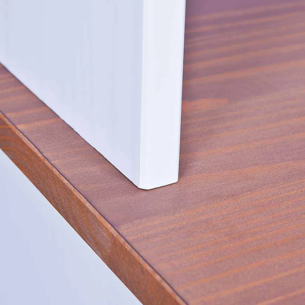 Holz Landhaus Büfett in Weiß Braun - Vatina