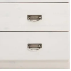 Holz Landhaus Kommode in Weiß & Grau - Mirandesca