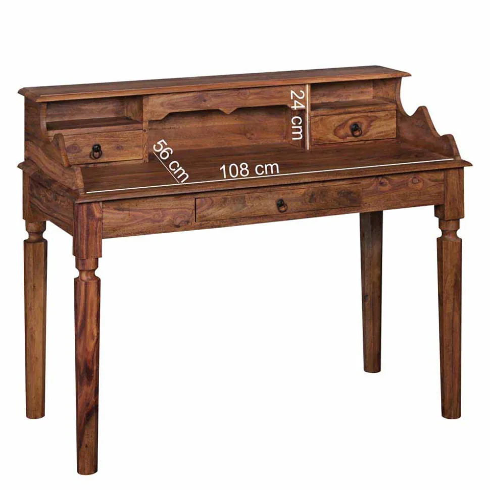 Holz Schreibtisch Pisinon im Landhausstil