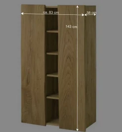 Holz Schuhschrank aus geölter Eiche - Avidora