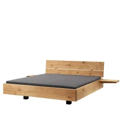 Holzbett in Schwebeoptik aus Wildeiche - Moby (dreiteilig)