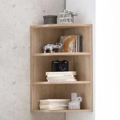 Holzdekor Hängeregal für die Ecke - Estateas