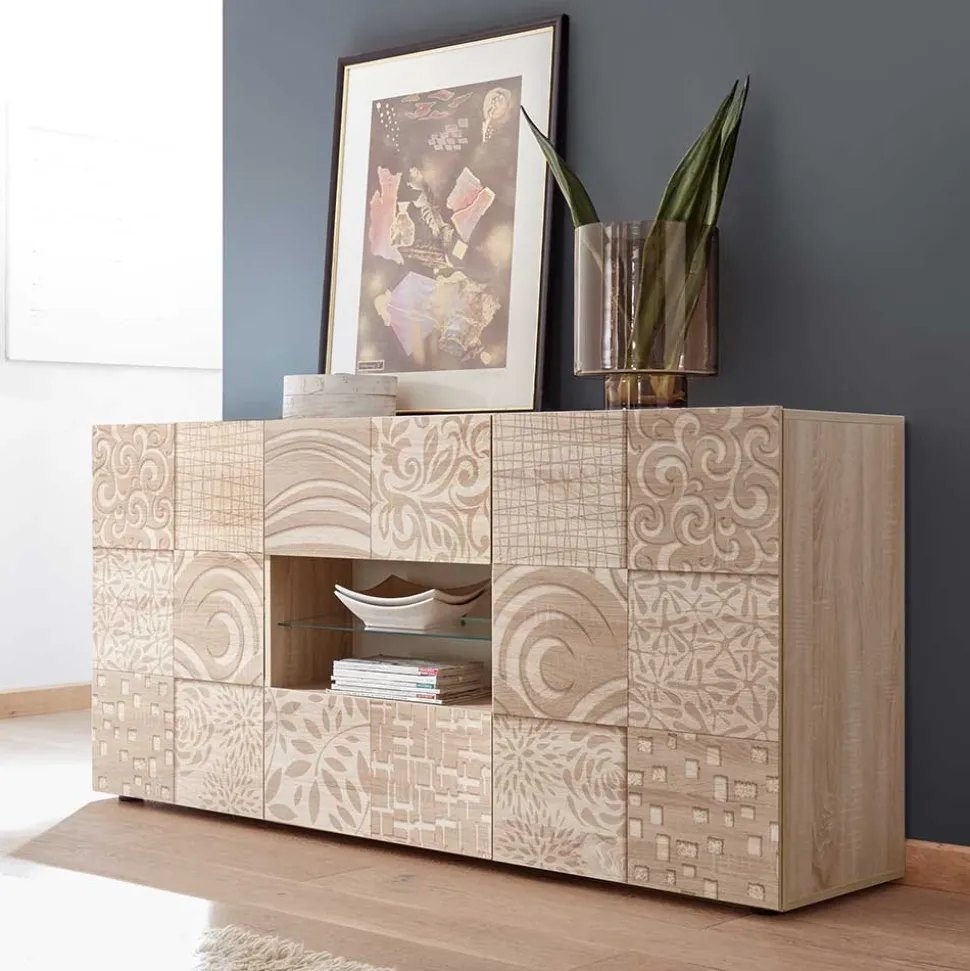 Holzdekor Sideboard in Sonoma-Eiche - Bielvas