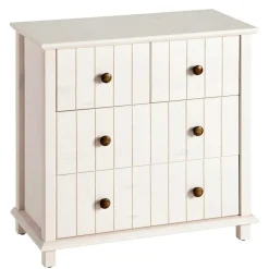 Holzkommode in Weiß gewachst - Cilao