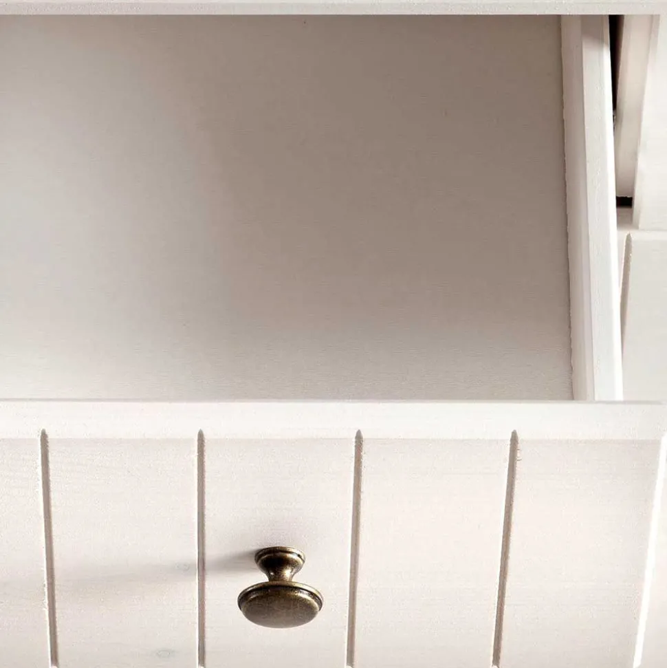 Holzkommode in Weiß gewachst - Cilao